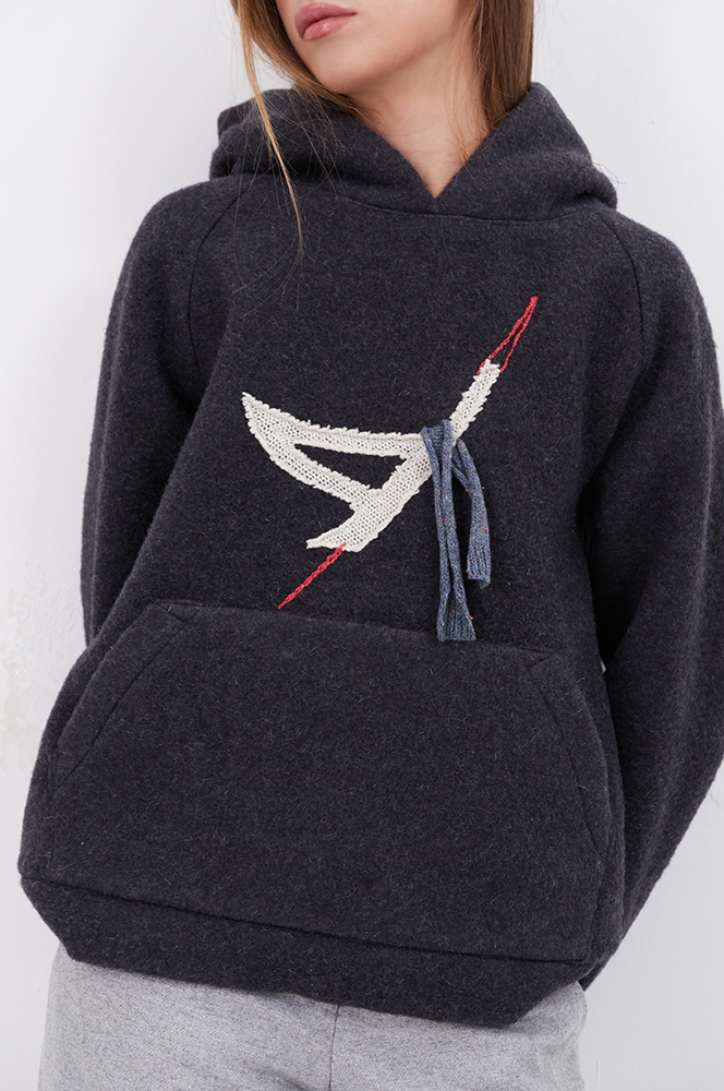 Худі вовна з лелекою (ХД 02)